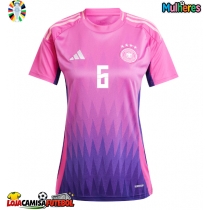 Camisa de Futebol Alemanha Joshua Kimmich #6 Equipamento Secundário Mulheres Europeu 2024 Manga Curta